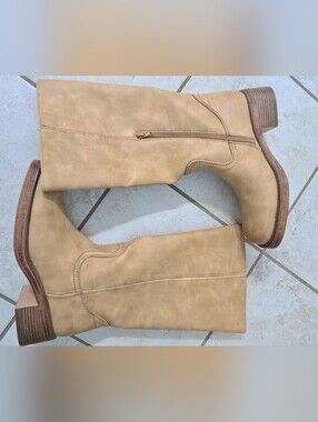 New York & Company Tan Mid-Calf Western Boots